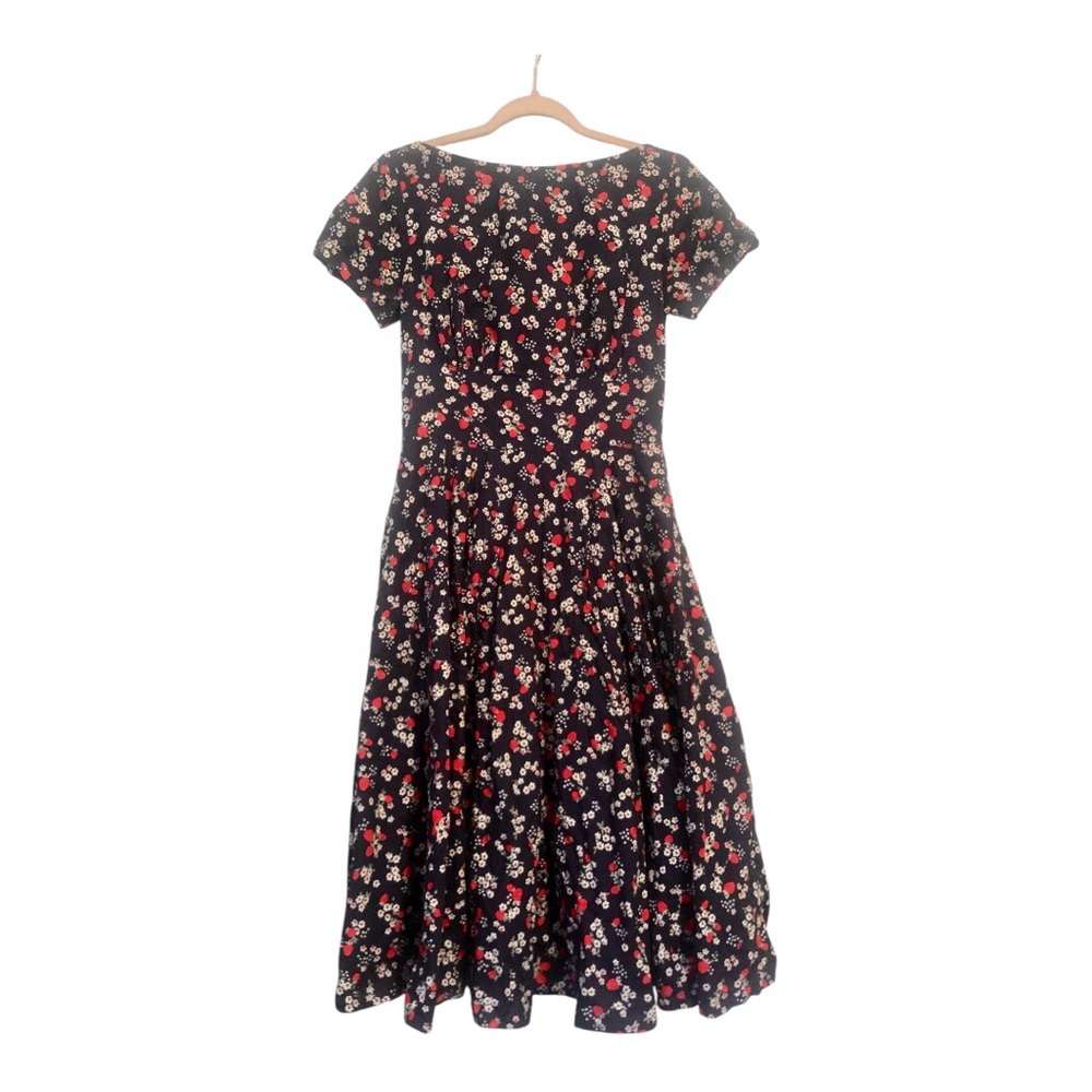 Eshakti Strawberry Cream Floral Print Cotton Dress Size S